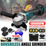 Cordless Angle Grinder Combo Kit With 2X Li-Ion Batteries