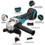 Cordless Angle Grinder Combo Kit With 2X Li-Ion Batteries