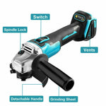Cordless Angle Grinder Combo Kit With 2X Li-Ion Batteries