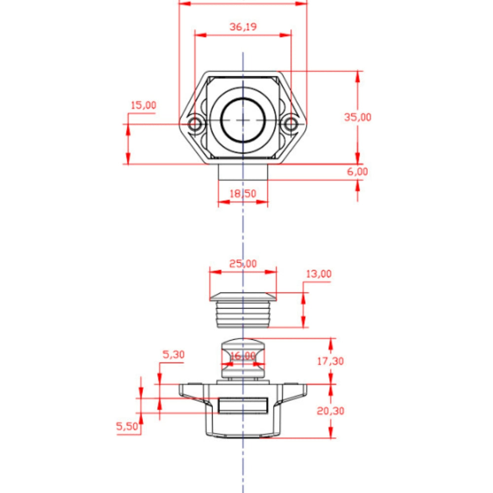 10Pcs Push Button Drawer Cupboard Lock