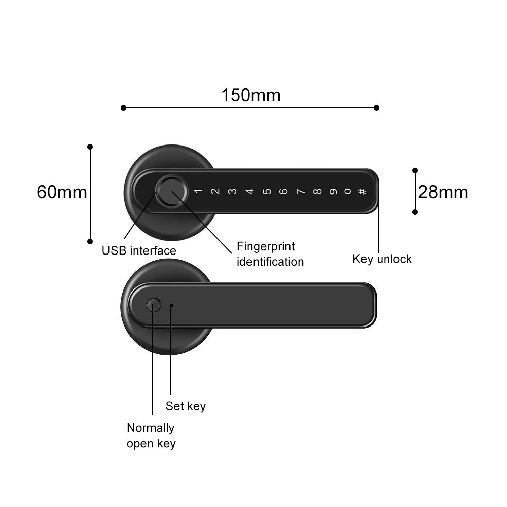 Smart Fingerprint Door Lock Digital, Password, Bluetooth