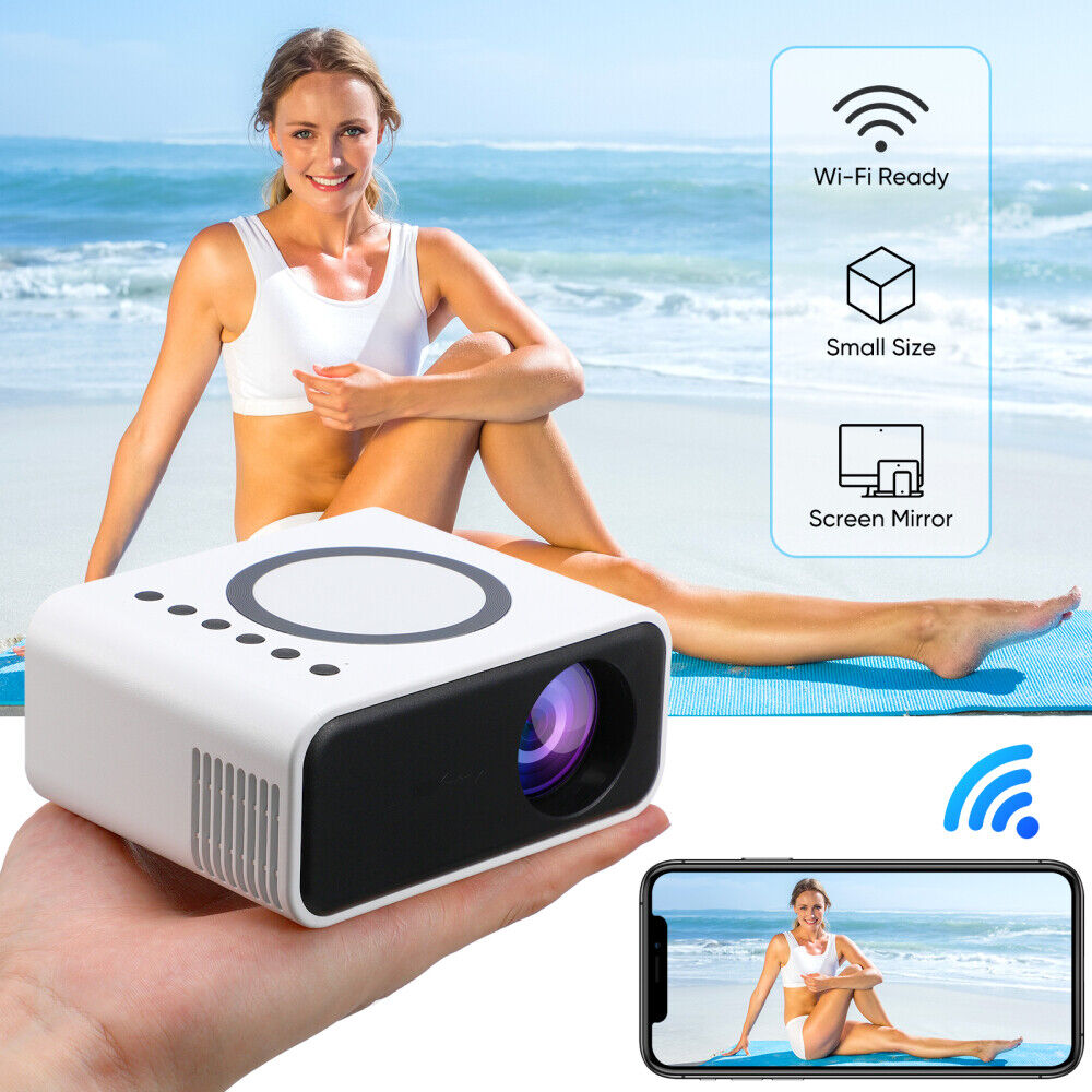 Mini Portable Smart Projector Hd 1080P Android Wifi Bluetooth Home Theater New