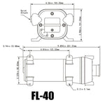 12V Water Pump FL-40 High Pressure 17/10LPM For Caravan Boat Camp Washdown