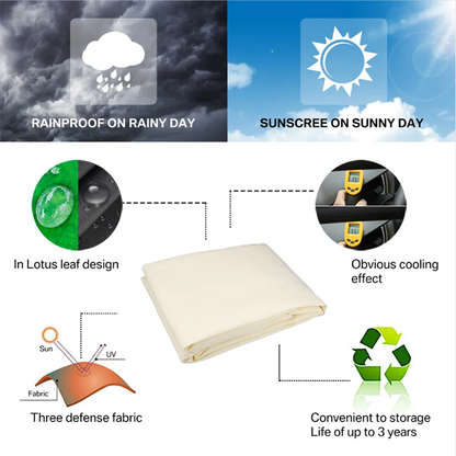 Waterproof Shade Sail Awning Cloth Rectangle Triangle Square