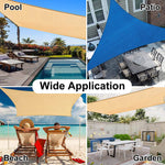 Waterproof Shade Sail Awning Canopy Triangle, Rectangle, Square