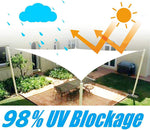 Waterproof Shade Sail Awning Canopy Triangle, Rectangle