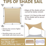 Waterproof Shade Sail Awning Canopy Triangle, Rectangle
