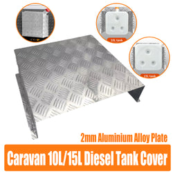 Alloy Plate Caravan Diesel Tank Cover: 2mm Silver