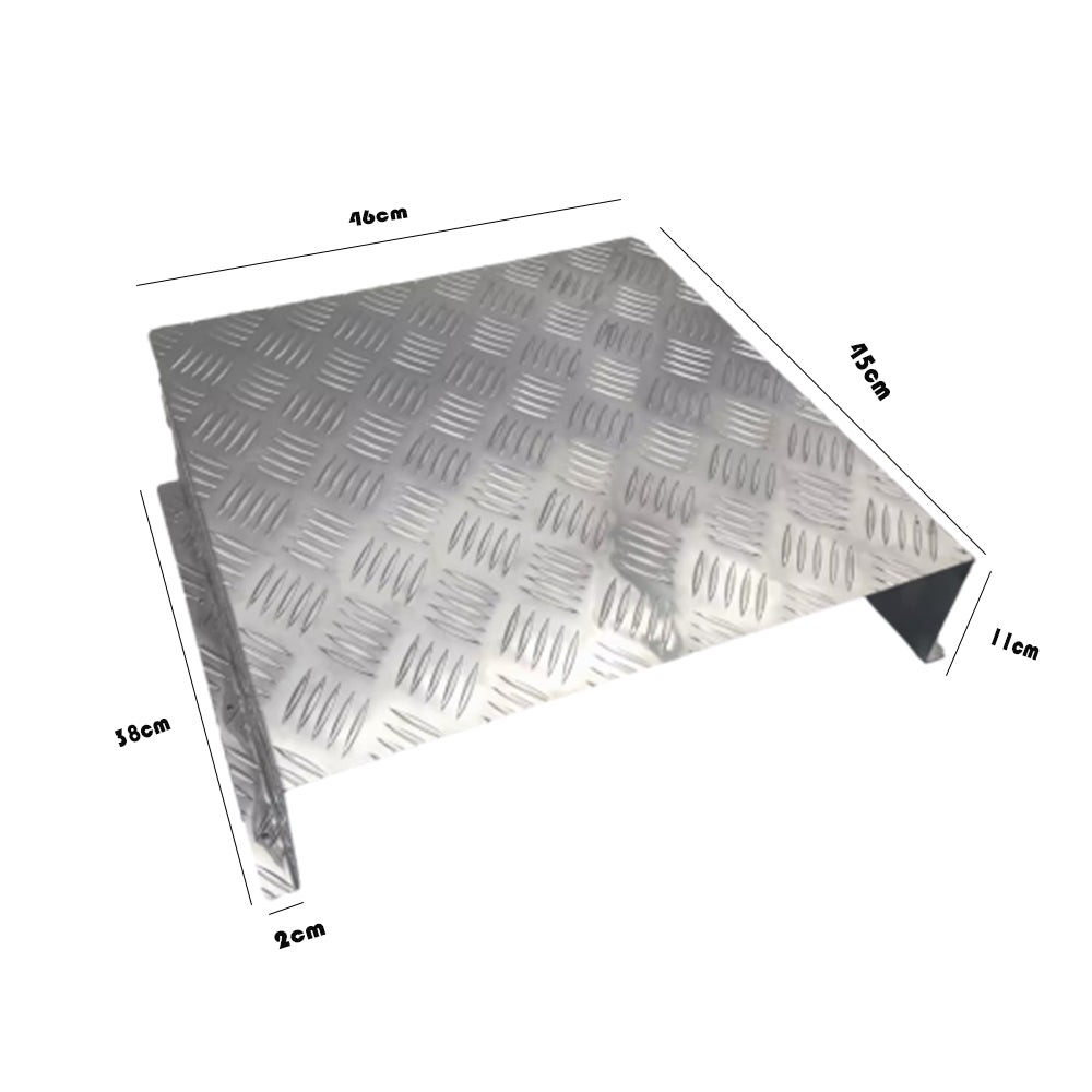 Alloy Plate Caravan Diesel Tank Cover: 2mm Silver