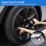 4Pcs 19Inch Black Wheel Cover Caps For Tesla Model Y