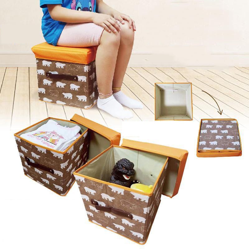 Folding Storage Ottoman Cube