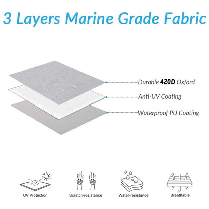 Heavy-Duty Marine Boat Cover - Trailerable 5.2M-5.8M 420D