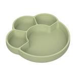 Remi Silicone Divider Plate Avocado Cream/Olive Green/Pink Clay