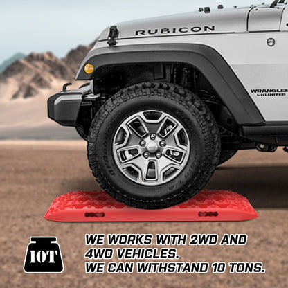 Gen3.0 4Wd Sand Mud Snow Truck Recovery Tracks With Reindeer Car Antlers (2Pcs)