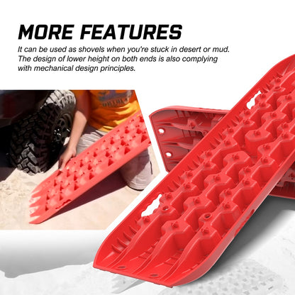 Gen3.0 4Wd Sand Mud Snow Truck Recovery Tracks With Reindeer Car Antlers (2Pcs)