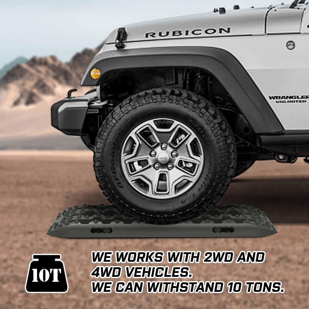 Gen3.0 Olive Offroad Vehicle 4X4 Recovery Tracks Boards (2Pcs)