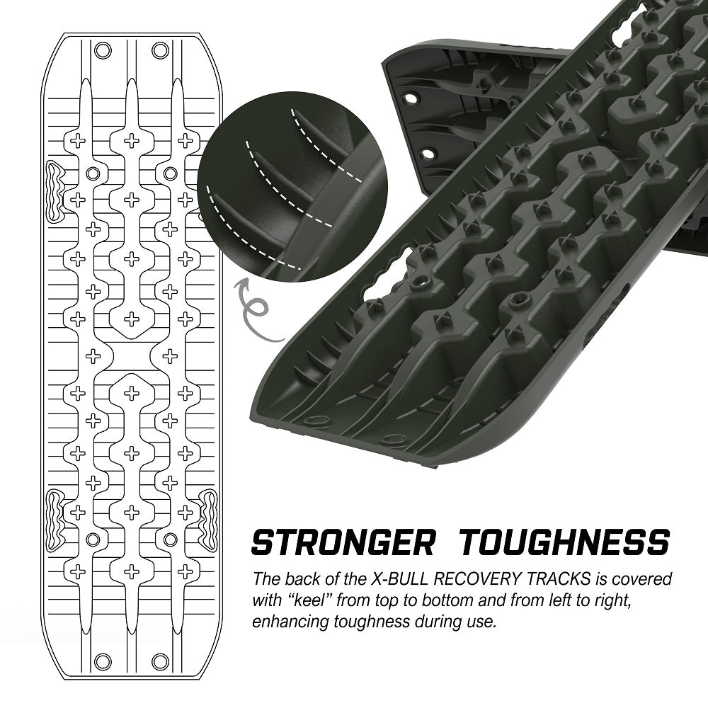 Gen3.0 Olive Offroad Vehicle 4X4 Recovery Tracks Boards (4Pcs)