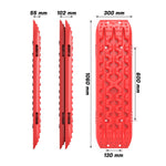 Red Sand Mud Snow Recovery Tracks Boards (2 Pairs) With Mounting Bolts