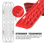 Red 4Wd Snow Tracks Recovery Tracks (2Pcs) With Mounting Bolts