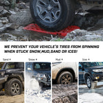 Black 4Wd Snow Tracks Recovery Tracks (2Pcs) With Mounting Bolts