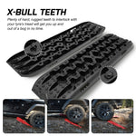 Black 4Wd Snow Tracks Recovery Tracks (2Pcs) With Mounting Bolts