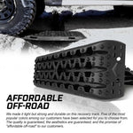 Black 4Wd Snow Tracks Recovery Tracks (2Pcs) With Mounting Bolts