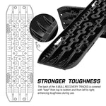 Black 4Wd Snow Tracks Recovery Tracks (2Pcs) With Mounting Bolts