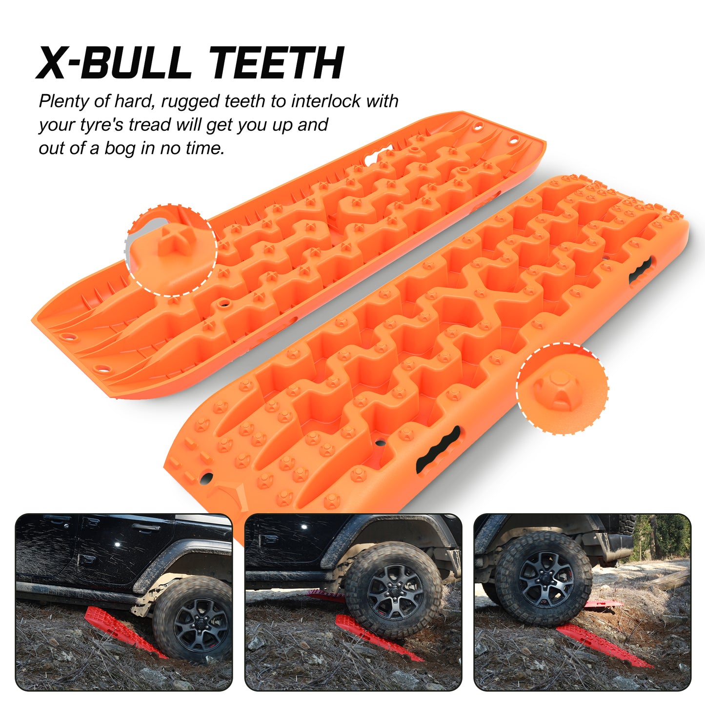 4Wd Snow Tracks Recovery Tracks (2Pcs) With Mounting Bolts