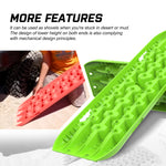 Green 4Wd Snow Tracks Recovery Tracks (2Pcs) With Mounting Bolts
