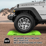 Green 4Wd Snow Tracks Recovery Tracks (2Pcs) With Mounting Bolts
