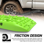 Green 4Wd Snow Tracks Recovery Tracks (2Pcs) With Mounting Bolts