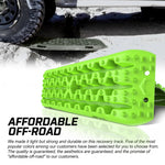 Green 4Wd Snow Tracks Recovery Tracks (2Pcs) With Mounting Bolts