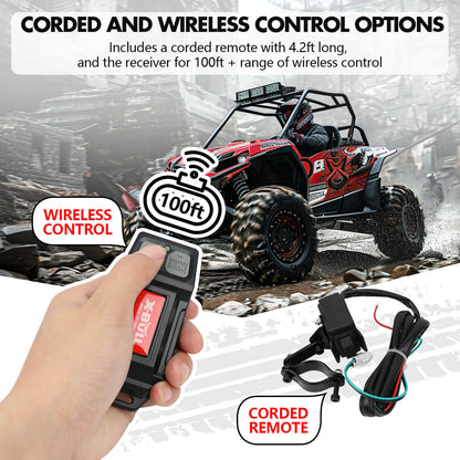 5000LBS 12V Electric Winch with Synthetic Rope