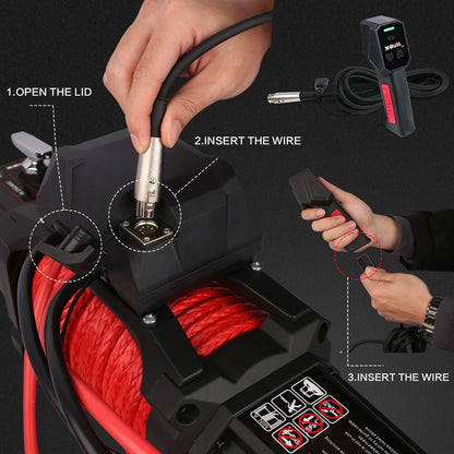 Electric Winch: 14500Lbs, 12V Red