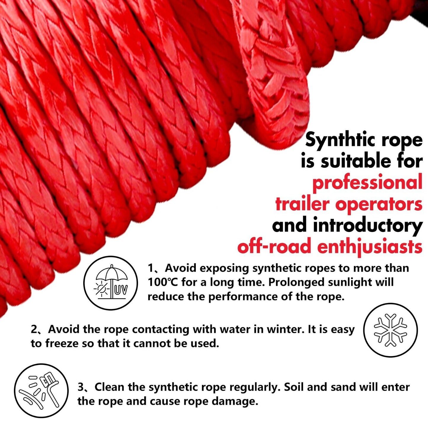 Electric Winch: 14500Lbs, 12V Red