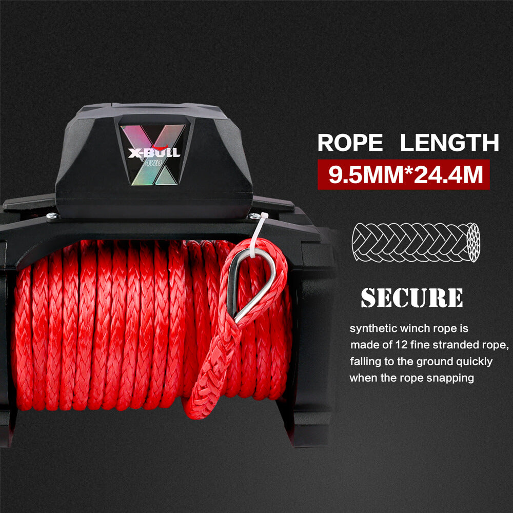 Electric Winch: 14500Lbs, 12V Red