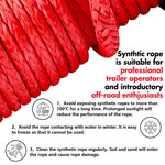 Red 14500Lbs Electric Winch 12V With Gen2.0 Recovery Tracks