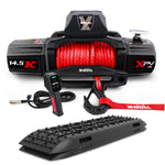 Black 14500Lbs Electric Winch 12V With Gen2.0 Recovery Tracks