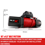Black 14500Lbs Electric Winch 12V With Gen2.0 Recovery Tracks