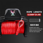 Black 14500Lbs Electric Winch 12V With Gen2.0 Recovery Tracks