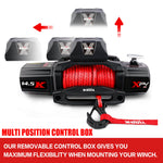 14500Lbs Electric Winch 12V Synthetic Rope With Mounting Plate