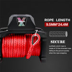 14500Lbs Electric Winch 12V Synthetic Rope With Mounting Plate