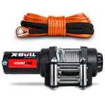 12V Electric Winch 4500Lb Steel Cable & 5.5Mx13M Synthetic Rope