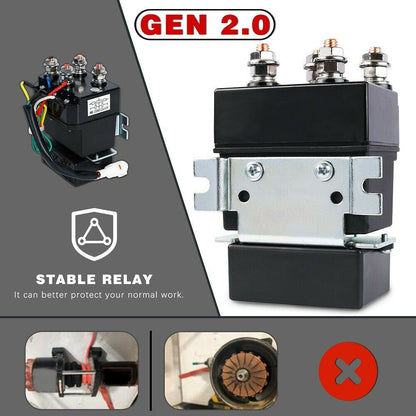 12V Electric Winch Synthetic Rope 4500Lbs Remote Atv Utv