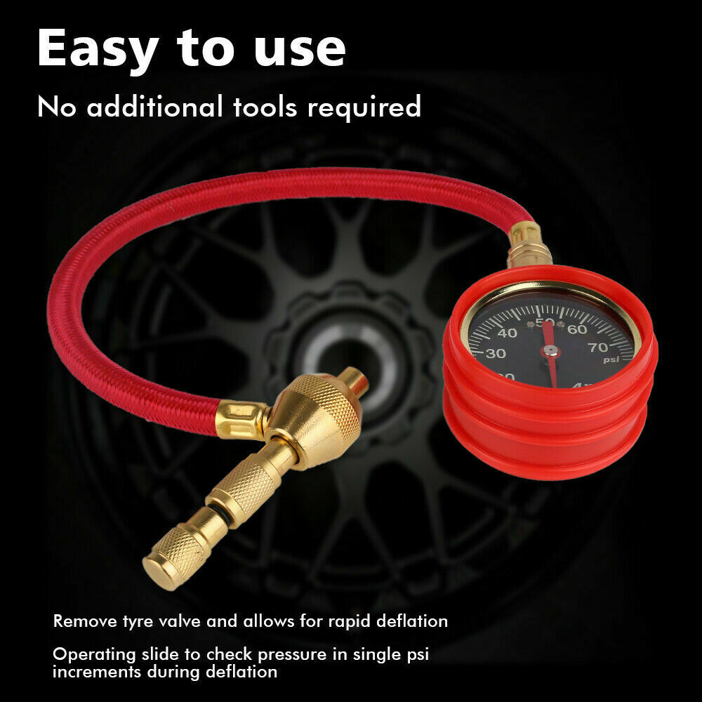 Tyre Deflator Tire Air Deflators Rapid With Pressure Gauge Valve Tool 4Wd