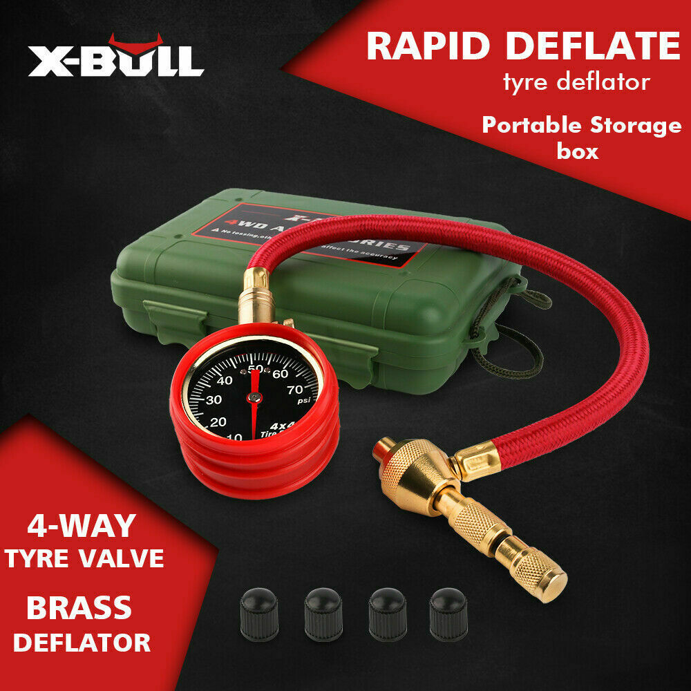 Tyre Deflator Tire Air Deflators Rapid With Pressure Gauge Valve Tool 4Wd
