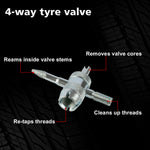 Tyre Deflator Tire Air Deflators Rapid With Pressure Gauge Valve Tool 4WD