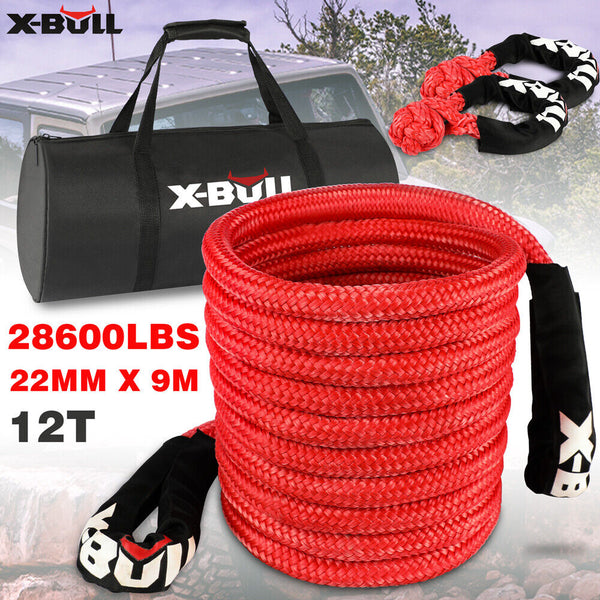  Kinetic Rope 22Mm X 9M Snatch Strap Recovery Kit Dyneema Tow Winch