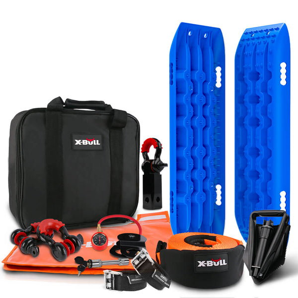  Winch Recovery Kit with Recovery Tracks Gen 2.0 Blue Boards Snatch Strap Off Road 4WD