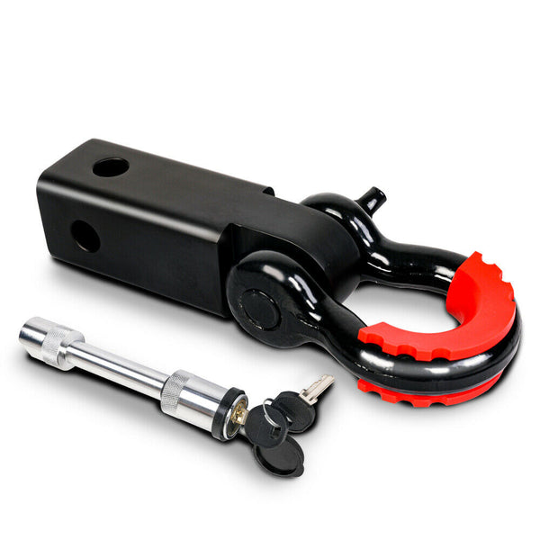  5T Hitch Receiver Recovery Kit With Bow Shackle For Off-Road 4Wd